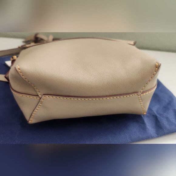 Dooney & Bourke Florentine Saddle Crossbody Bag in Light Taupe - Picture 8 of 8